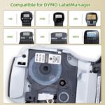 A45013 D1 Label Tape S0720530 Replace for Dymo Label Maker Refills d1 45013, 1/2 in x 23 Ft Black on White Compatible with DYMO LabelManager 160 210D 260P 280 360D 450D, 4-Pack - Image 4