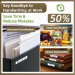 A45013 D1 Label Tape S0720530 Replace for Dymo Label Maker Refills d1 45013, 1/2 in x 23 Ft Black on White Compatible with DYMO LabelManager 160 210D 260P 280 360D 450D, 4-Pack - Image 6