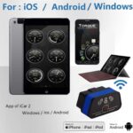 Vgate iCar2 OBD2 Scanner Scan Tools Interface Wi-Fi Adapter Check Engine Light Car Diagnostic Tool for iOS & Android Auto Sleep (Blue) - Image 3