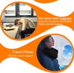 Stuffable Neck Pillow, Travel Neck Pillow Storage Bag for Airplanes, Tube Travel Neck Pillow Stuff with Clothes, No Extra Baggage Fees, Fits 3+ Days of Travel Essentials, No Filler (Black) - Image 5