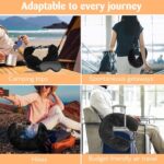 Stuffable Neck Pillow, Travel Neck Pillow Storage Bag for Airplanes, Tube Travel Neck Pillow Stuff with Clothes, No Extra Baggage Fees, Fits 3+ Days of Travel Essentials, No Filler (Black) - Image 7