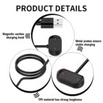 Smart Watch Charger Magnetic Cable, 2 Pin Built-in Overcurrent Protection 3.3ft 5V1A USB-A, Smartwatch Accessories Compatible for Amazfit T-Rex Pro/Bip 5/Bip 3/GTS 4 Mini/GTS 2/GTR 2 - Image 4