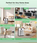FRESHDEW Air Purifier for Home Up to 2300ft² with H14 True HEPA & Double-Sided Intake | Washable Pre-Filter & Air Quality Sensor | 22dB Ultra Quiet for Bedroom | Allergen/Dust/Smoke/Pet Dander - Image 6