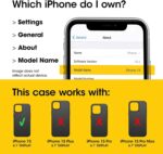 OtterBox iPhone 15 Symmetry Series Cactus Leather for MagSafe - Snaps to MagSafe - Non-Retail Packaging (Black) - Image 3