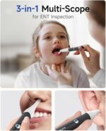 Flexible Ear Wax Removal Tool Camera, Wireless Ear Cleaner with 10MP HD Otoscope, Painless Tweezers, 12 Soft Tips, 3 Inspection Heads, Portable Earwax Removal Kit with Camera for Adults/Kids - Image 6