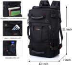 KAKA Travel Backpack,Carry-On Bag Water Resistant Flight Approved Weekender duffle backpack Rucksack Daypack for Men Women (Black) - Image 3