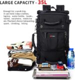 KAKA Travel Backpack,Carry-On Bag Water Resistant Flight Approved Weekender duffle backpack Rucksack Daypack for Men Women (Black) - Image 5