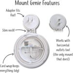 Google WiFi Outlet Holder Mount: [New 2020 – Present Version – Round Plug] The Simplest Wall Mount Holder Stand Bracket for Google WiFi Routers and Beacons - No Messy Screws! (3-Pack) - Image 4