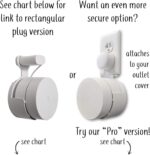 Google WiFi Outlet Holder Mount: [New 2020 – Present Version – Round Plug] The Simplest Wall Mount Holder Stand Bracket for Google WiFi Routers and Beacons - No Messy Screws! (3-Pack) - Image 7