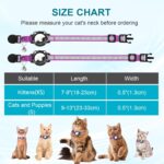Airtag Cat Collar, Reflective Cat Collar with Apple Air Tag Holder, Breakaway GPS Tracker Pet Collar with Bell for Cat Kitten, Airatg Not Included, Purple, XS(7-9 Inch) - Image 6