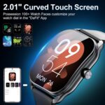 Curve Smart Watch for Men(Answer/Make Call), 2.01" Smartwatch with Heart Rate/Sleep Monitor, Fitness Tracker with 120+ Sports Modes IP68 Waterproof Fitness Watch for Android iOS - Image 3