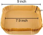 7.9 inch Air Fryer Disposable Paper Liner for Instant Vortex,100 Pcs Square Parchment Liners for Cosori,Air Fryer Accessories,Non-stick - Image 4