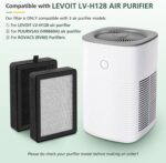 6 Pack LV-H128 Replacement Filter Compatible with LEVOIT LV-H128 / PUURVSAS (HM669A) / ROVACS (RV60) Air Purifiers, 3-in-1 H13 TRUE HEPA, Activated Carbon Layer and Pre-Filter - Image 4