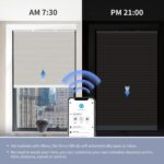 THIRDREALITY ZigBee Smart Blind, Motorized Blackout Window Shades with Remote, Cordless Honeycomb Blinds, Automatic Height Setting, AA Batteries Powered, 29" W x 72" H Beige/White - Image 4
