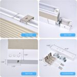 THIRDREALITY ZigBee Smart Blind, Motorized Blackout Window Shades with Remote, Cordless Honeycomb Blinds, Automatic Height Setting, AA Batteries Powered, 29" W x 72" H Beige/White - Image 6