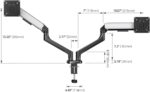 BEWISER Dual Monitor Arm with Adjustable Laptop Tray for 10"-17" Laptop,Full Motion Monitor Arm Weight Capacity up to 19.8lbs, Suit for 17-32 Inch Monitor(Black) - Image 4