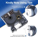 Rhino 4200 Label Tape Compatible with Dymo Rhino White on Black 1805435 Permanent Vinyl Work with DYMO Rhino 5200 5000 5200 6000 3000 Industrial Label Maker Refills, 1/2" x 18', 4-Pack - Image 8