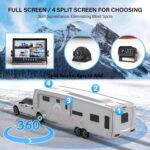 EVERSECU Car Backup Cameras System with 9'' Quad Split Monitor for RV Trailer Semi Truck Camper Bus & 4 AHD 1080P Rear&Side View Cameras with DVR Record Function Night Vision IP69 Waterproof - Image 4