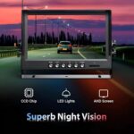 EVERSECU Car Backup Cameras System with 9'' Quad Split Monitor for RV Trailer Semi Truck Camper Bus & 4 AHD 1080P Rear&Side View Cameras with DVR Record Function Night Vision IP69 Waterproof - Image 6