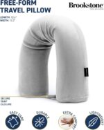 Brookstone Free Form Travel Pillow - Lightweight Flexible Memory Foam Travel Neck Pillow for Sleeping, Car, Airplane & Travel Support, Grey - Image 3