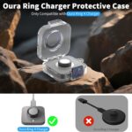 Secure Lock Plastic Case Cover Compatible with Oura Ring Gen 4 Charger,Portable Protective Case for Oura Ring Gen 4 Charger with Carabiner, Only Protective Case (Gunmetal) - Image 3