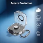 Secure Lock Plastic Case Cover Compatible with Oura Ring Gen 4 Charger,Portable Protective Case for Oura Ring Gen 4 Charger with Carabiner, Only Protective Case (Gunmetal) - Image 5