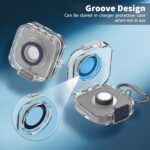 Secure Lock Plastic Case Cover Compatible with Oura Ring Gen 4 Charger,Portable Protective Case for Oura Ring Gen 4 Charger with Carabiner, Only Protective Case (Gunmetal) - Image 6
