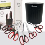 Stainless Steel Kitchen Scissors Set with Holder for All Purpose,5 Types of Heavy Duty Cooking Shears for Kitchen (Black) - Image 7