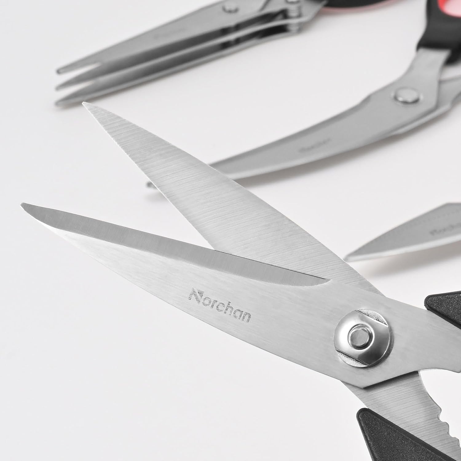 Stainless Steel Kitchen Scissors Set with Holder for All Purpose,5 Types of Heavy Duty Cooking Shears for Kitchen (Black) - Image 8