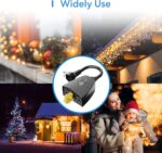 meross Outdoor Smart Plug, Outdoor Wifi Outlet with 2 Grounded Outlets, Remote Control, Timer, Waterproof, Works with Amazon Alexa, Google Assistant and SmartThings, FCC Certified - Image 9
