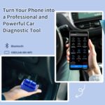 Blue ELM327 OBD2 Bluetooth Scanner | Real-Time Car Diagnostic Tool |Daily Maintenance, Check Engine Light Fix & Professional Repairs | 1996+ Vehicle Compatibility (OBD2/EOBD) | 1 Pack (Blue) - Image 5