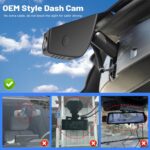 4K Dash Cam fit for Ford F150 2018-2025 F250/F350 Super Duty 2020-2025 XLT Lariat King Ranch Tremor Raptor Limited Platinum(Model A), OEM Look, WiFi&APP, G-Sensor, Loop Recording, 128GB Card - Image 4