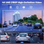 4K Dash Cam fit for Ford F150 2018-2025 F250/F350 Super Duty 2020-2025 XLT Lariat King Ranch Tremor Raptor Limited Platinum(Model A), OEM Look, WiFi&APP, G-Sensor, Loop Recording, 128GB Card - Image 5