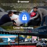 4K Dash Cam fit for Ford F150 2018-2025 F250/F350 Super Duty 2020-2025 XLT Lariat King Ranch Tremor Raptor Limited Platinum(Model A), OEM Look, WiFi&APP, G-Sensor, Loop Recording, 128GB Card - Image 6