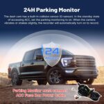 4K Dash Cam fit for Ford F150 2018-2025 F250/F350 Super Duty 2020-2025 XLT Lariat King Ranch Tremor Raptor Limited Platinum(Model A), OEM Look, WiFi&APP, G-Sensor, Loop Recording, 128GB Card - Image 7