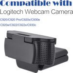 imluckies Webcam Cover for Logitech C920/ C920x/ C930e/ C922x/ C922 HD Pro Stream Webcam, Camera Privacy Shutter Cover Protect Lens and Security, Black - Image 5