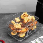 Air Fryer Accessories，Upgrade Air Fryer Rack-Air Fryer Three Stackable Racks for Gowise Phillips USA Cozyna Ninjia Airfryer,Air Fryer Rack Fit all - Image 3