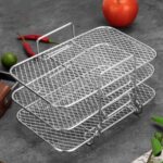 Air Fryer Accessories，Upgrade Air Fryer Rack-Air Fryer Three Stackable Racks for Gowise Phillips USA Cozyna Ninjia Airfryer,Air Fryer Rack Fit all - Image 4