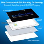 RFID Blocking Card, Contactless NFC Debit Credit Card Passport Protector Blocker Set for Men&Women, Slim Design One Card Protects Entire Wallet/Purse, 5 Pack - Image 3