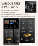 RACOONA OBD2 Scanner,OBD2 Scanner Bluetooth,Car Accessories Car Code Reader Check Engine Light Diagnostic Scan Tool,Car Diagnostic Scan Tool OBDII Adapter for Android Windows - Image 3