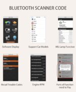 RACOONA OBD2 Scanner,OBD2 Scanner Bluetooth,Car Accessories Car Code Reader Check Engine Light Diagnostic Scan Tool,Car Diagnostic Scan Tool OBDII Adapter for Android Windows - Image 4