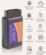 RACOONA OBD2 Scanner,OBD2 Scanner Bluetooth,Car Accessories Car Code Reader Check Engine Light Diagnostic Scan Tool,Car Diagnostic Scan Tool OBDII Adapter for Android Windows - Image 6