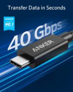 Anker USB C Cable,Thunderbolt 3.0,100W Charging(2.3FT),Supports 5K Display and 40 Gbps Data Transfer,for iPhone 16/15,MacBook,Samsung Galaxy S23,and More - Image 3