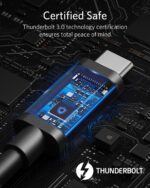 Anker USB C Cable,Thunderbolt 3.0,100W Charging(2.3FT),Supports 5K Display and 40 Gbps Data Transfer,for iPhone 16/15,MacBook,Samsung Galaxy S23,and More - Image 4