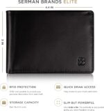 SERMAN BRANDS Mens Slim Bifold Wallet RFID Blocking Minimalist Front Pocket Wallets for Men - Thin & Stylish - Image 3
