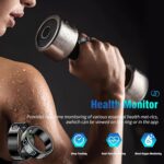 Smart Rings for Women Men, Fitness Tracker Ring with LED Display Screen, IP68 Waterproof Fitness Ring with Sleep Tracker/Heart Rate/Blood/Oxyge, Charging case (Black, 13) - Image 3