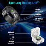 Smart Rings for Women Men, Fitness Tracker Ring with LED Display Screen, IP68 Waterproof Fitness Ring with Sleep Tracker/Heart Rate/Blood/Oxyge, Charging case (Black, 13) - Image 5