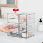 Vtopmart Acrylic Organizer with 8 Drawers, Desk Organizers and Accessories, Clear Makeup Organization, Dustproof Storage Drawers for Office Art Craft Supplies - Image 6