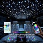 Starlight Headliner Kit 500 Piece Twinkle 0.03in*9.8ft/0.75mm*3m, 16W Starlight Headliner Music/Voice Activated Star Lights for Car, VASTFIRE RGBW Starlights for Theater Game Bed Room Ceiling - Image 3