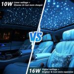 Starlight Headliner Kit 500 Piece Twinkle 0.03in*9.8ft/0.75mm*3m, 16W Starlight Headliner Music/Voice Activated Star Lights for Car, VASTFIRE RGBW Starlights for Theater Game Bed Room Ceiling - Image 6
